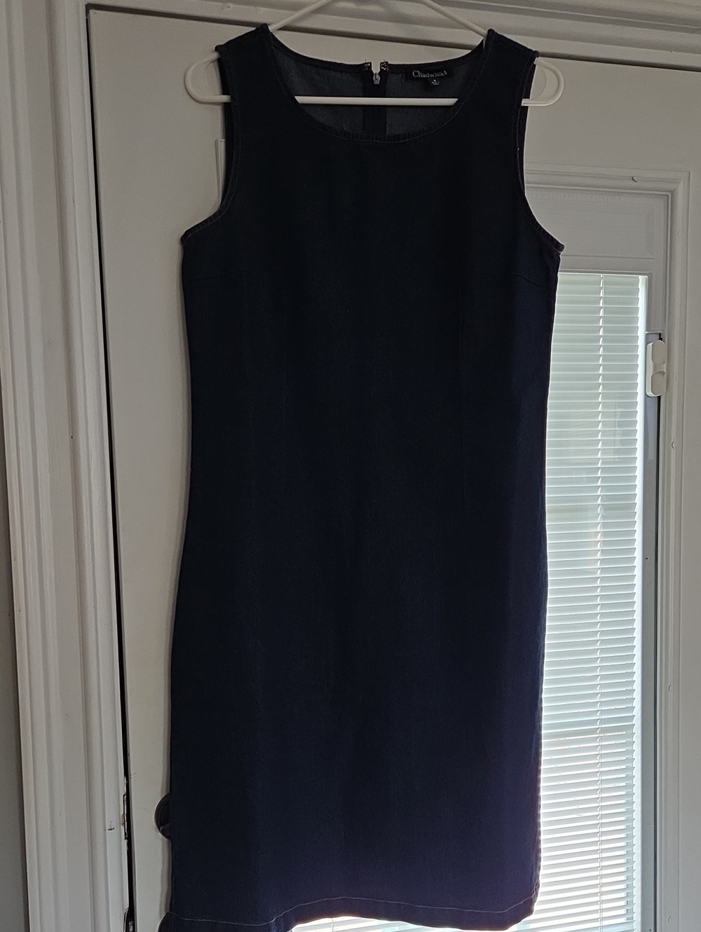 Chadwicks Dark Blue Denim Sleeveless Shift Dress